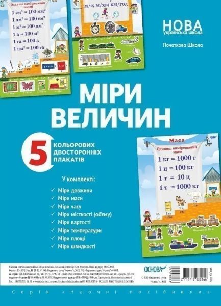 Наочні посібники. Міри величин. ЗПП036. Основа