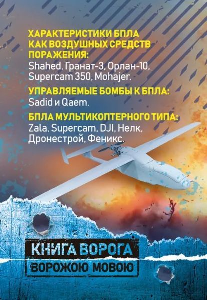 Характеристики БпЛА как воздушных средств поражения: Shahed , Гранат-3,Орлан-10, Supercam 350, Moh