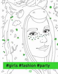 Розмальовка: #girls#fashion#party. Валерія Железнова. ЖОРЖ