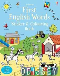 First English Words Sticker and Colouring Book
